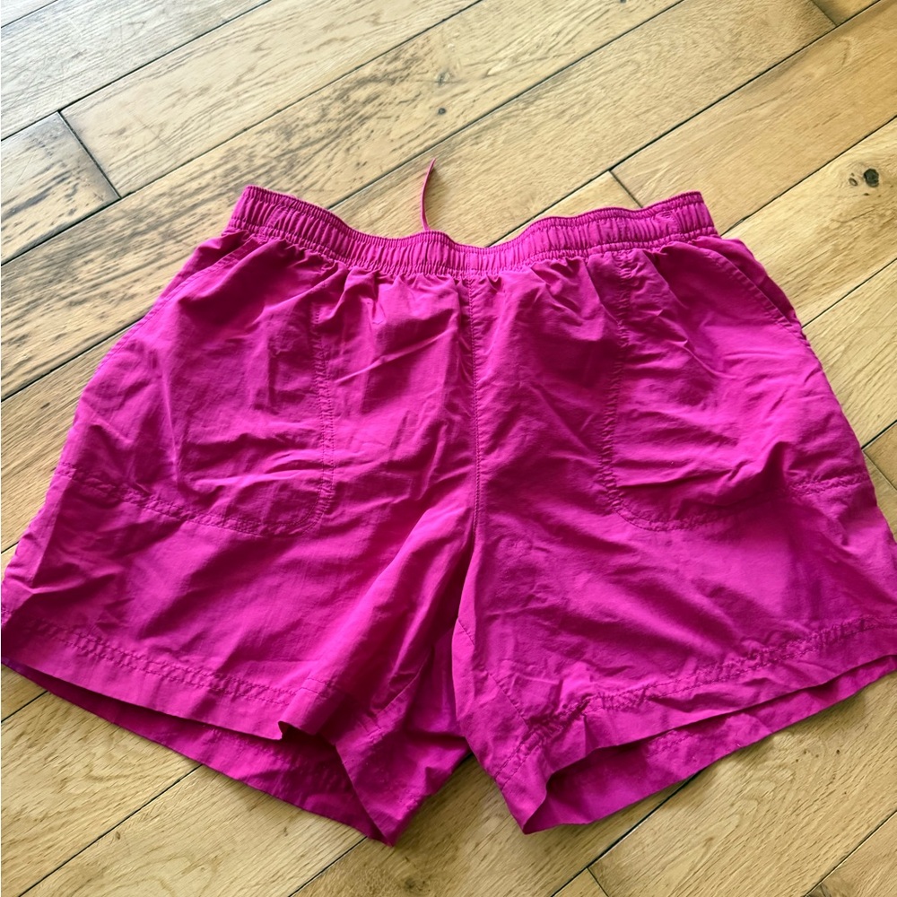 Columbia Women’s Pink Nylon Drawstring Shorts – Size M